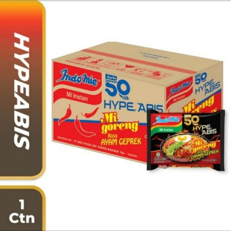 

1 dus isi 40 bks - Indomie mi goreng rasa ayam geprek