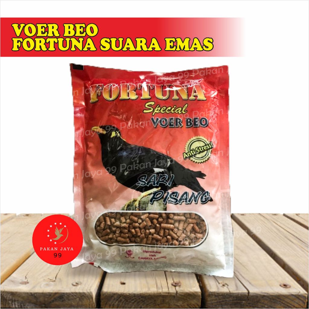 VOER BEO FORTUNA PAKAN MAKANAN KHUSUS BURUNG BEO JALAK CUCAK ROWO JALAK BALI BUAH PISANG ASLI