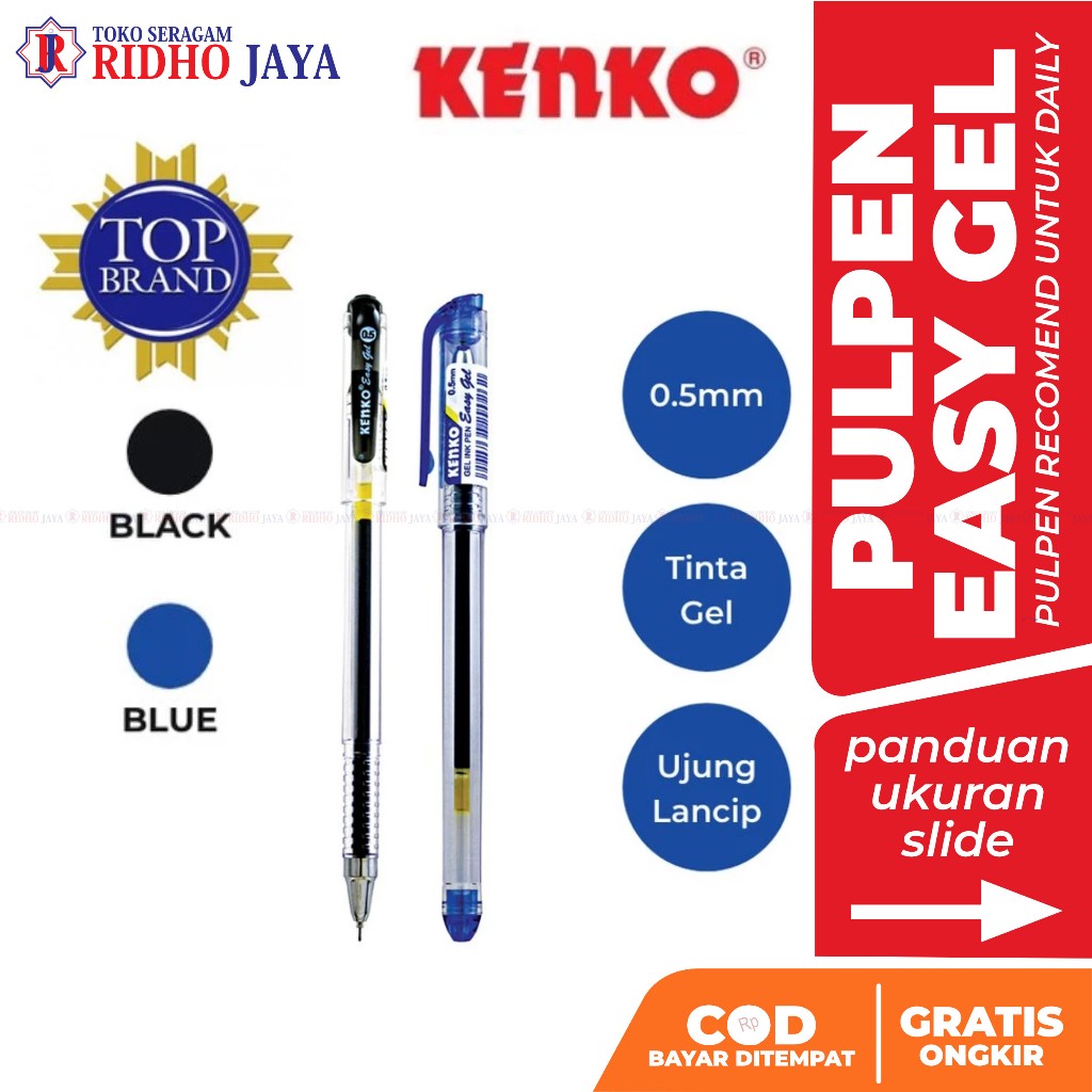 

RIDHO JAYA KENKO Pulpen Easy Gel Pulpen Gel Pulpen Enak Pulpen Daily Pulpen Kantor