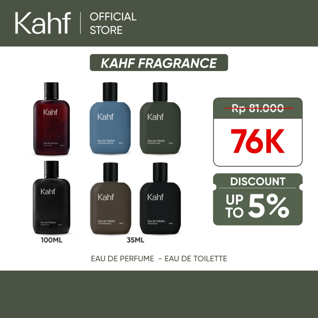 Kahf Fragrance - Parfum Pria Eau de Toilette Eau de Perfume EDT EDP