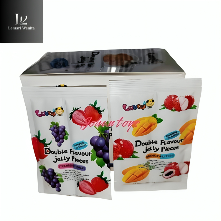 

Luvmi Double Flavour Jelly Pieces Permen Jeli Rasa Buah Asli (Eceran)