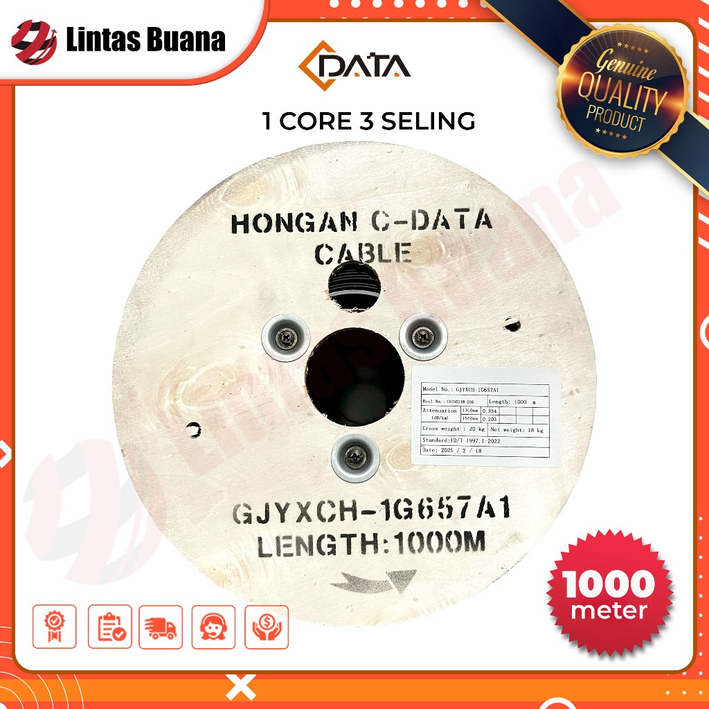 C-DATA Kabel Dropcore 1 core 3 seling 1000 meter CDATA Drop core 1core 1km FTTH