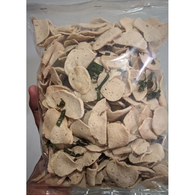 

Basreng coin original extra daun jeruk gurih renyah empuk mantab