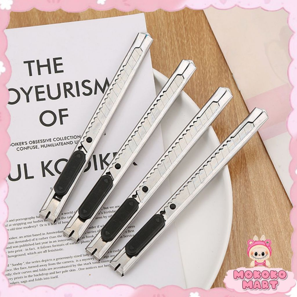 

MM Pisau Cutter Besi Mini 12.5cm Stainless Cutter Grosir Eceran Alat Tulis Kantor Alat Tulis Sekolah