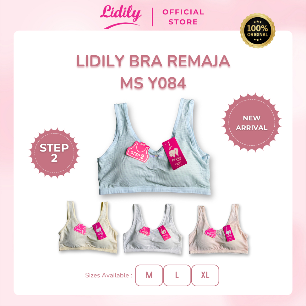 Lidily - Miniset Step 2 BH Busa Anak Tanpa Kawat / Bra Anak Sekolah Breathable Y084