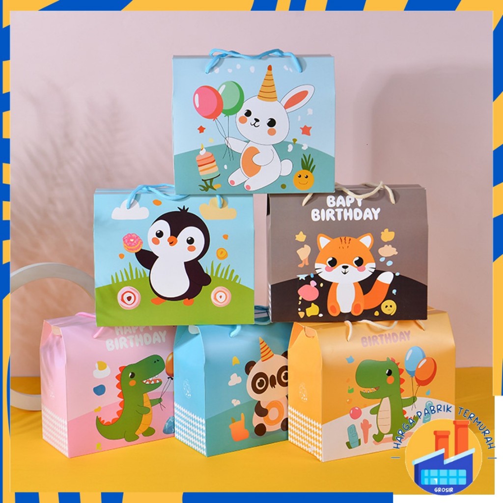 

HPT Paperbag Ulang Tahun Goodie Bag Karakter Tas Hadiah Ulang Tahun Anak Gift Box Ultah Souvenir Kotak Hadiah Kado anak