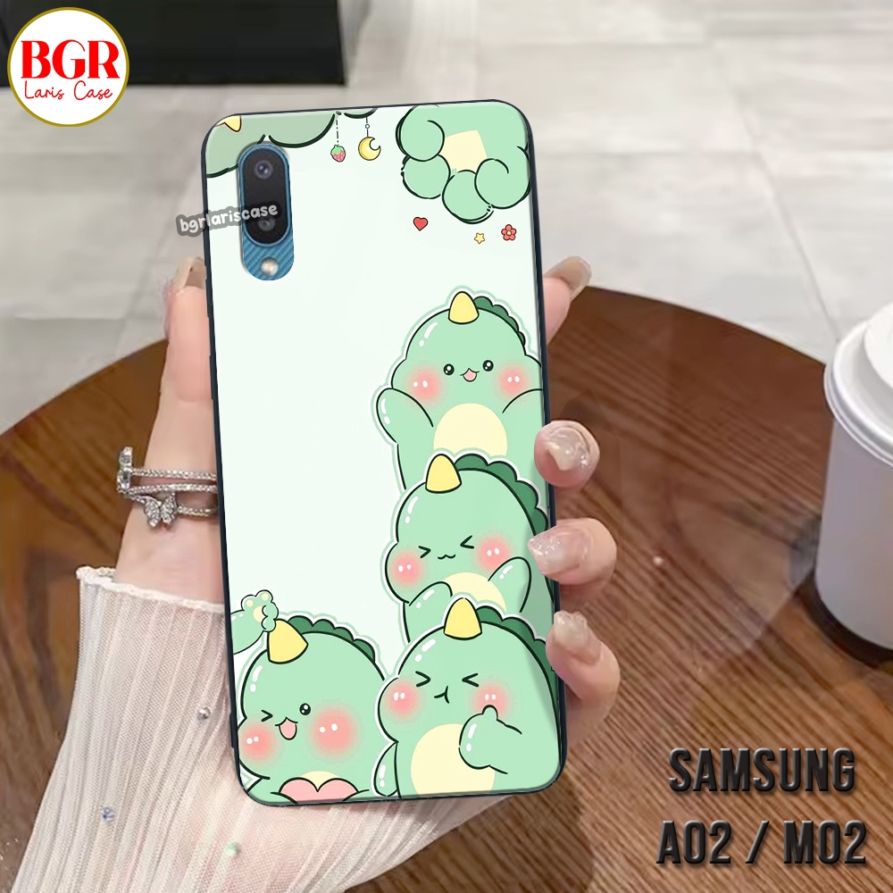 Case SAMSUNG A02 / M02 Motif DINO CUTE Terbaru - Cassing Premium Harga Murah Berkualitas - Softcase 