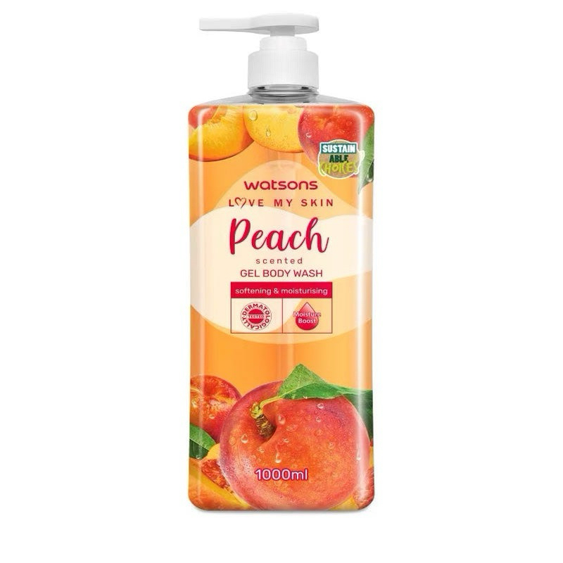 watson peach gel body wash 1L