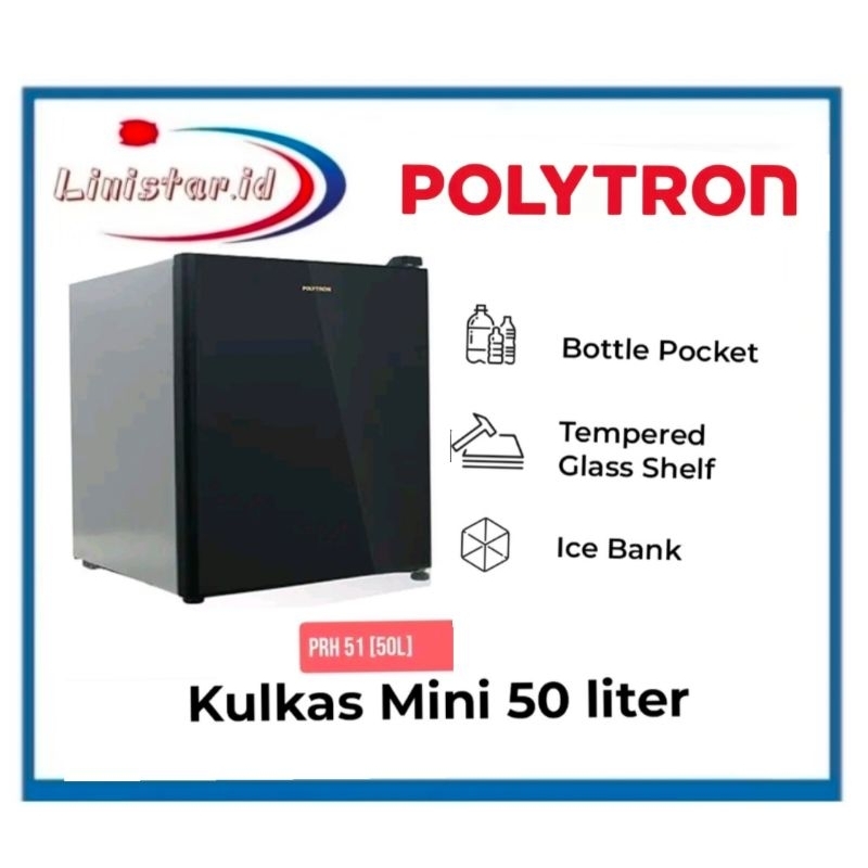 kulkas mini polytron prh51x/KULKAS PORTABLE POLYTRON PRH51/MINI KULKAS POLYTRON 50 LITER PRH51