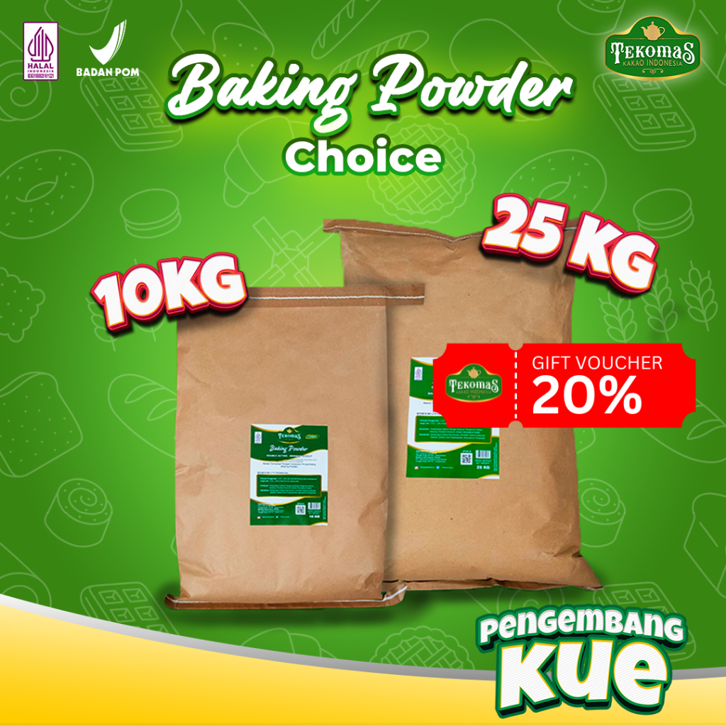 

TEKOMAS – Baking Powder Double Acting Choice 10 kg 25 kg Bahan Kue Roti Premium