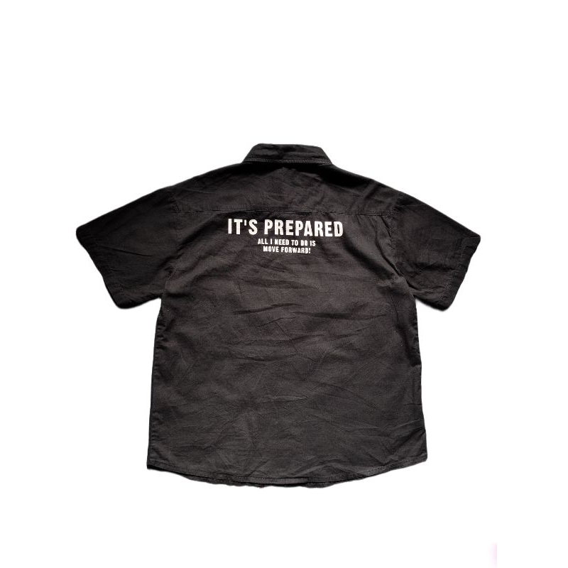 Work shirt kemeja boxy Skena outfit