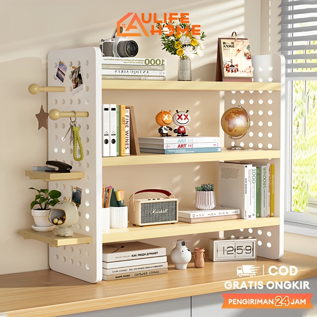 Rak Desktop Storage Rak Meja Stationery Rak Buku Desktop Rak Polaroid Rak Organizer Desktop