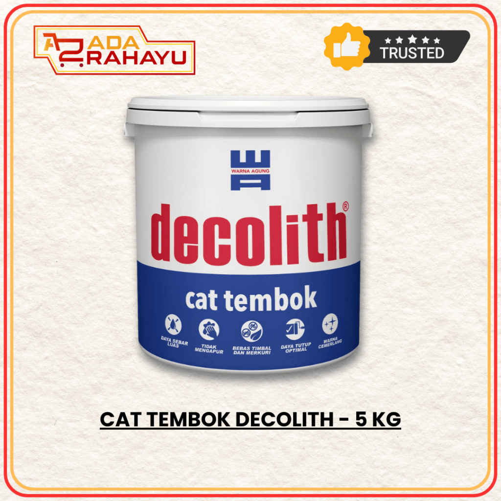 Cat Tembok Decolith Galon 5kg / Cat Tembok Decolith 5 kg