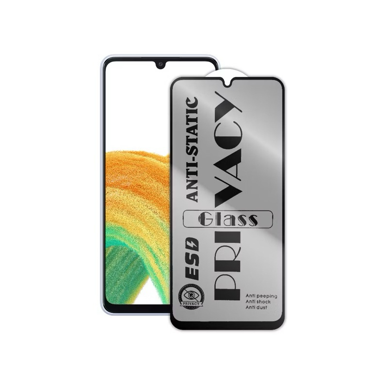 Tempered Glass ESD Anti Static SPY Privacy Premium VIVO Y01 Y02 Y03 Y11 Y12 Y12i Y12S Y15 Y15S Y17 Y