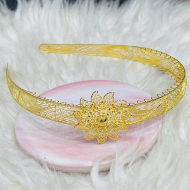 bando bandol bunga matahari kerawang mewah elegant emas asli kadar 700