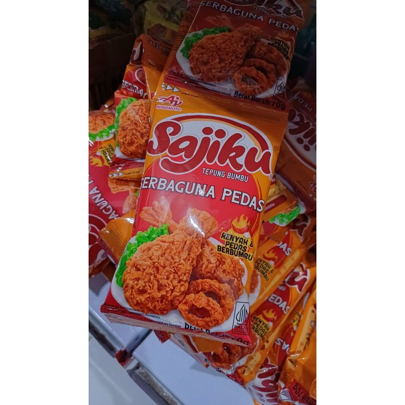 

tepung bumbu sajiku serbaguna pedas renteng 70 gram isi 10pcs