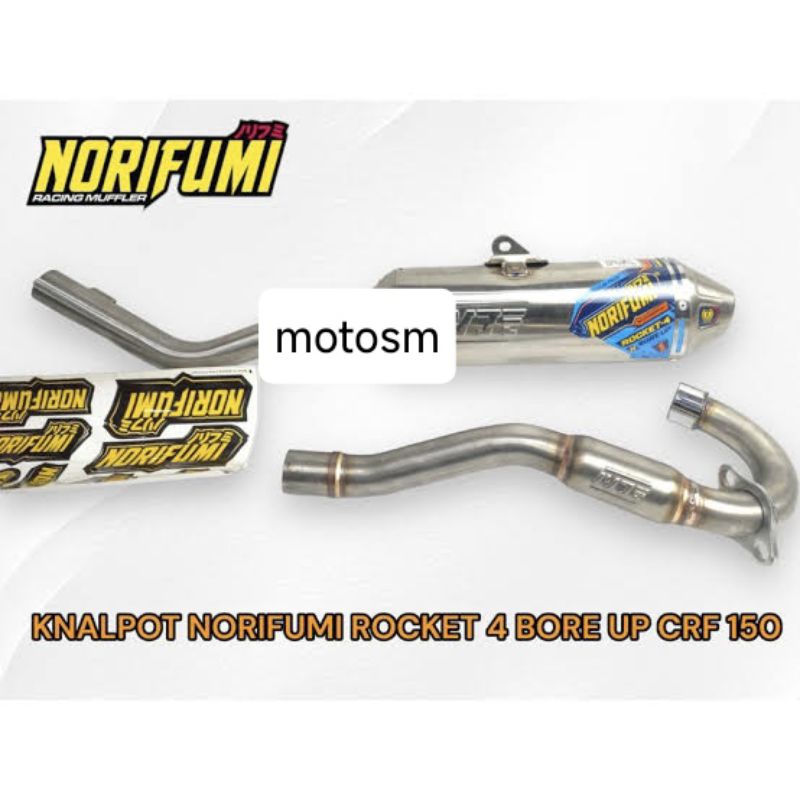 knalpot norifumi rocket 4 bore up crf