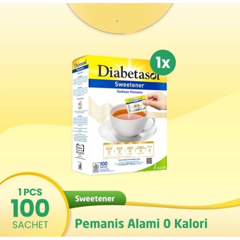 

Diabetasol Sweetener No Calories (Isi 100 x 1.5 Gr)
