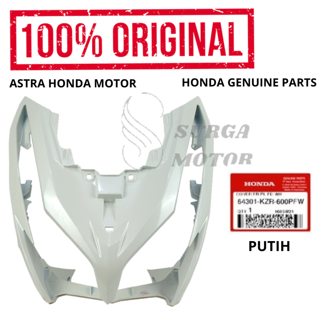Cover Front Panel Depan Tameng Tebeng Lampu Reflektor Vario 125 old Putih Original Honda AHM 64301-K