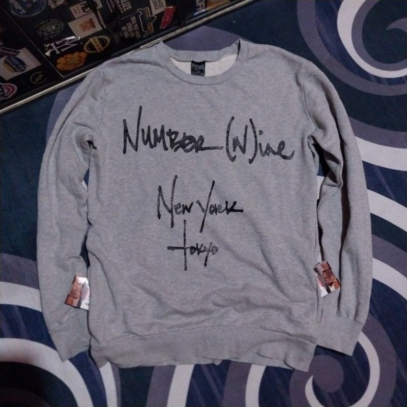 number nine japan crewneck second bekas