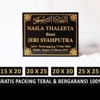 batu nisan granit hitam