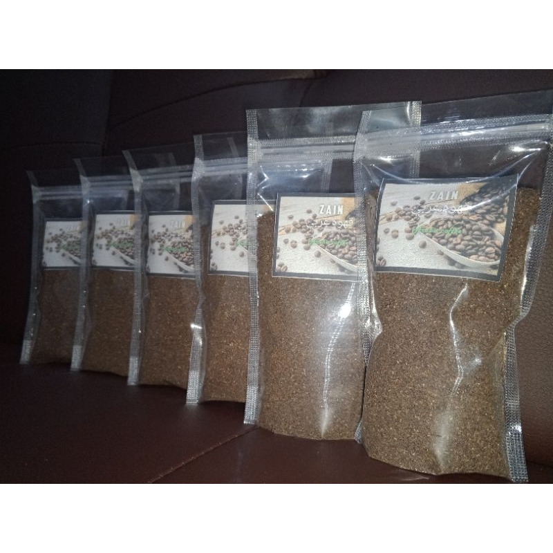 

Kopi arab rempah kasar berat 150gram