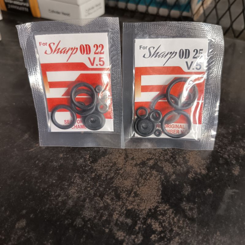 oring sil set sharp V5 od 22 kecil od 25 besar sil set pompa angin 3 sil