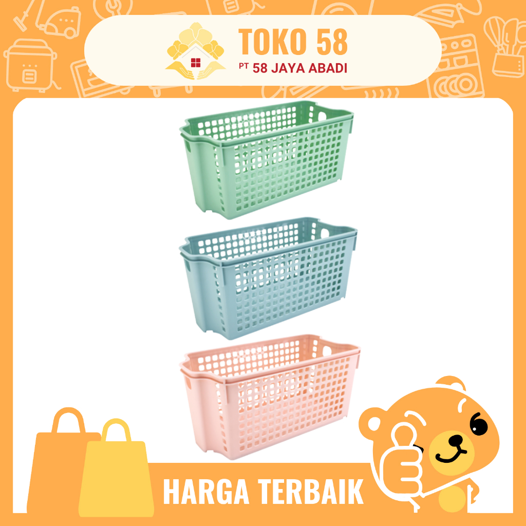 [COD] Keranjang Serbaguna Susun Perfecta Green Leaf 1335 / Pcs