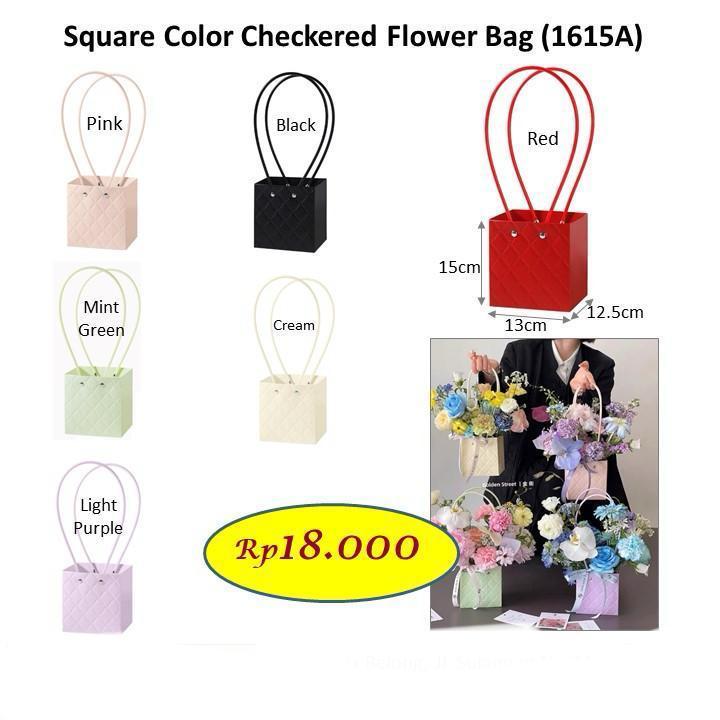 

Square Color Checkered Flower Bag (1615A) Tas Buket,Barang Florist