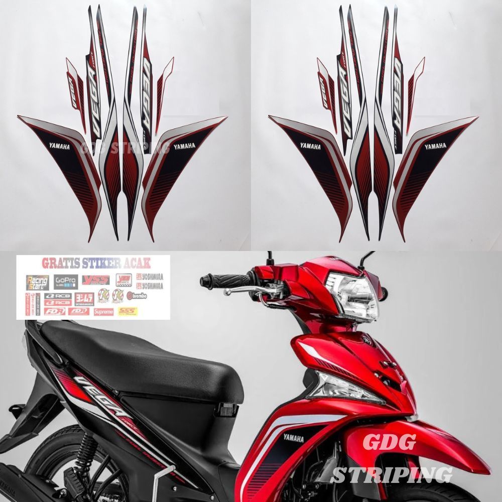 Striping Stiker Yamaha Vega Force 2019 Merah Murah GDG