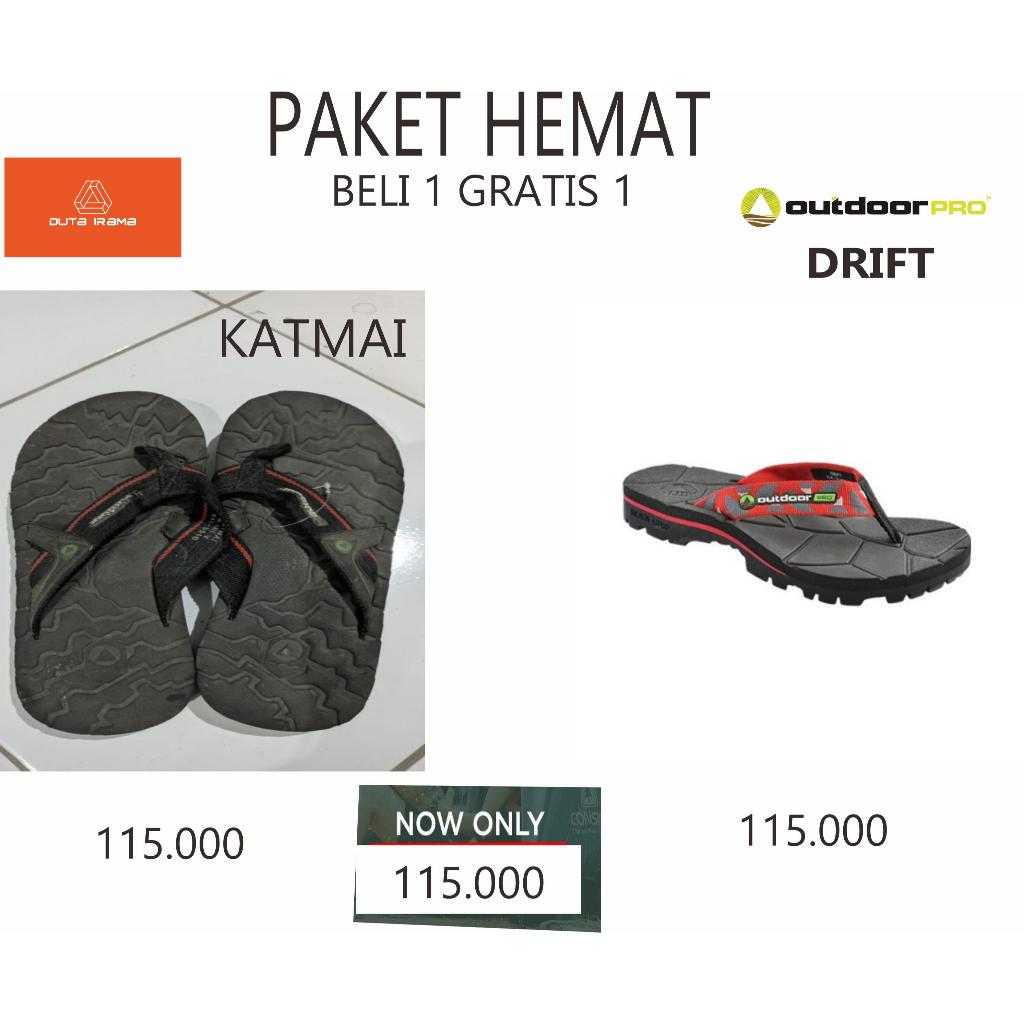 DUTAIRAMA - PAKET HEMAT BELI 1 GRATIS 1 SANDAL OUTDOOR KATMAI + DRIFT