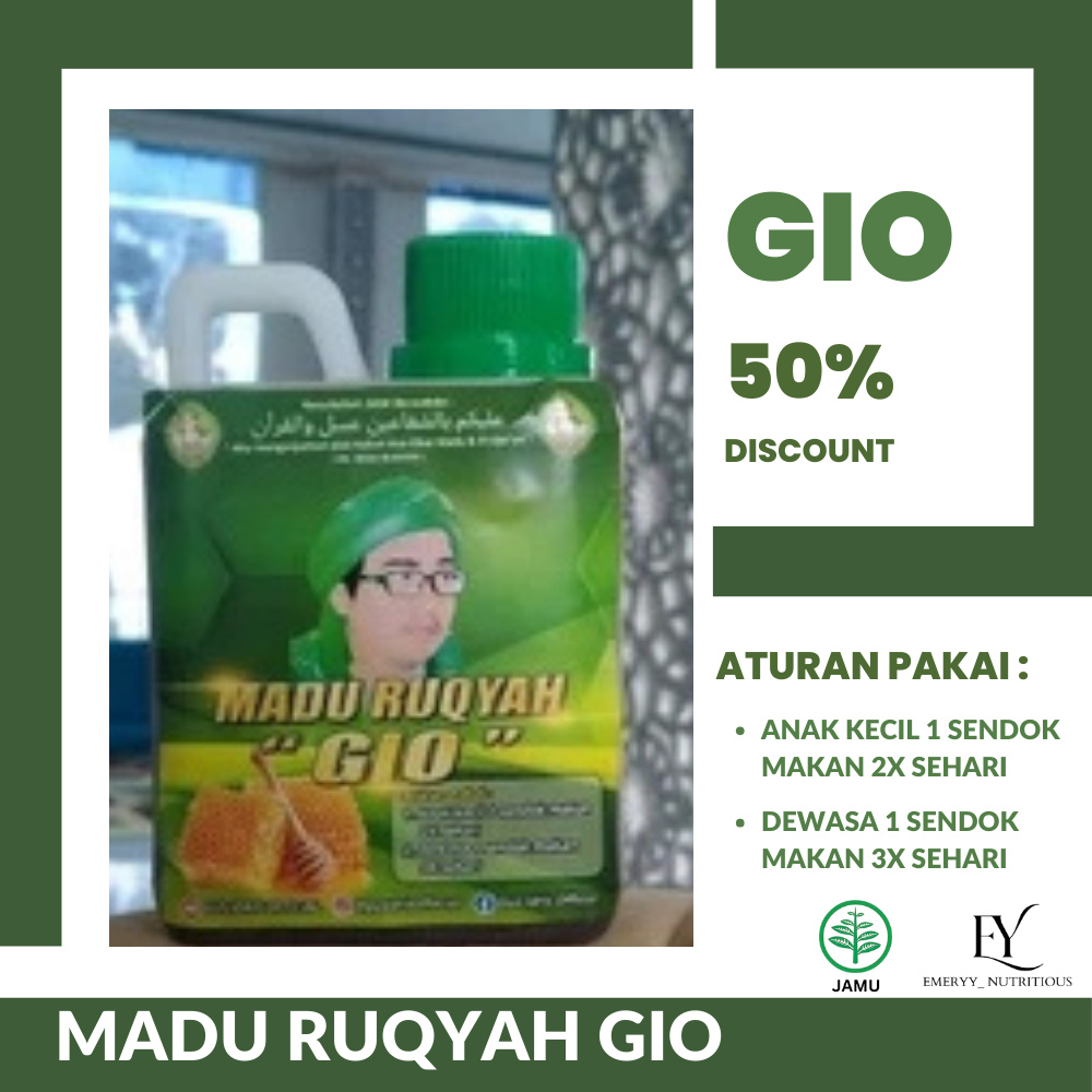 

MADU RUQYAH GIO 500 ml Sangat Bermanfaat Untuk Kesehatan Dari Segala Penyakit Baik Medis Maupun Nonmedis