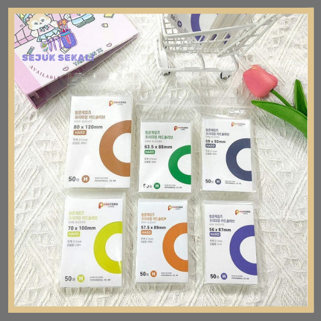(50pcs) Inner Sleeve Photocard Popcorn Ungu Hard