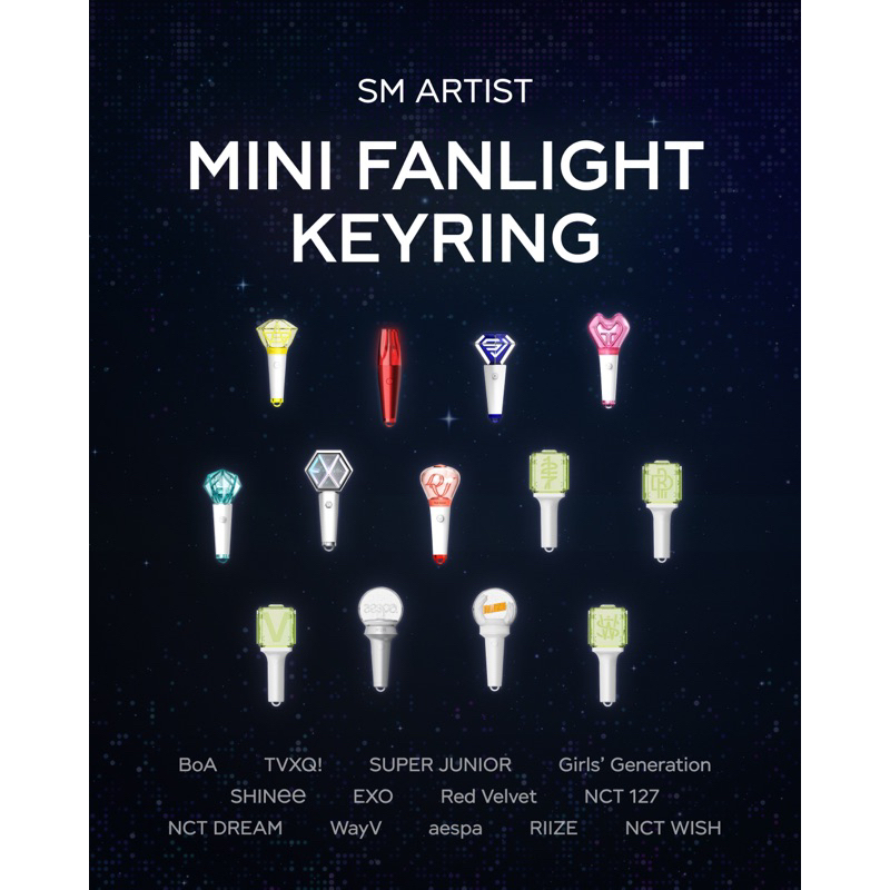 [PRE ORDER] MINI FANLIGHT KEYRING SM ARTIST BOA TVXQ SUPER JUNIOR GIRLS GENERATION SHINEE EXO RED VE