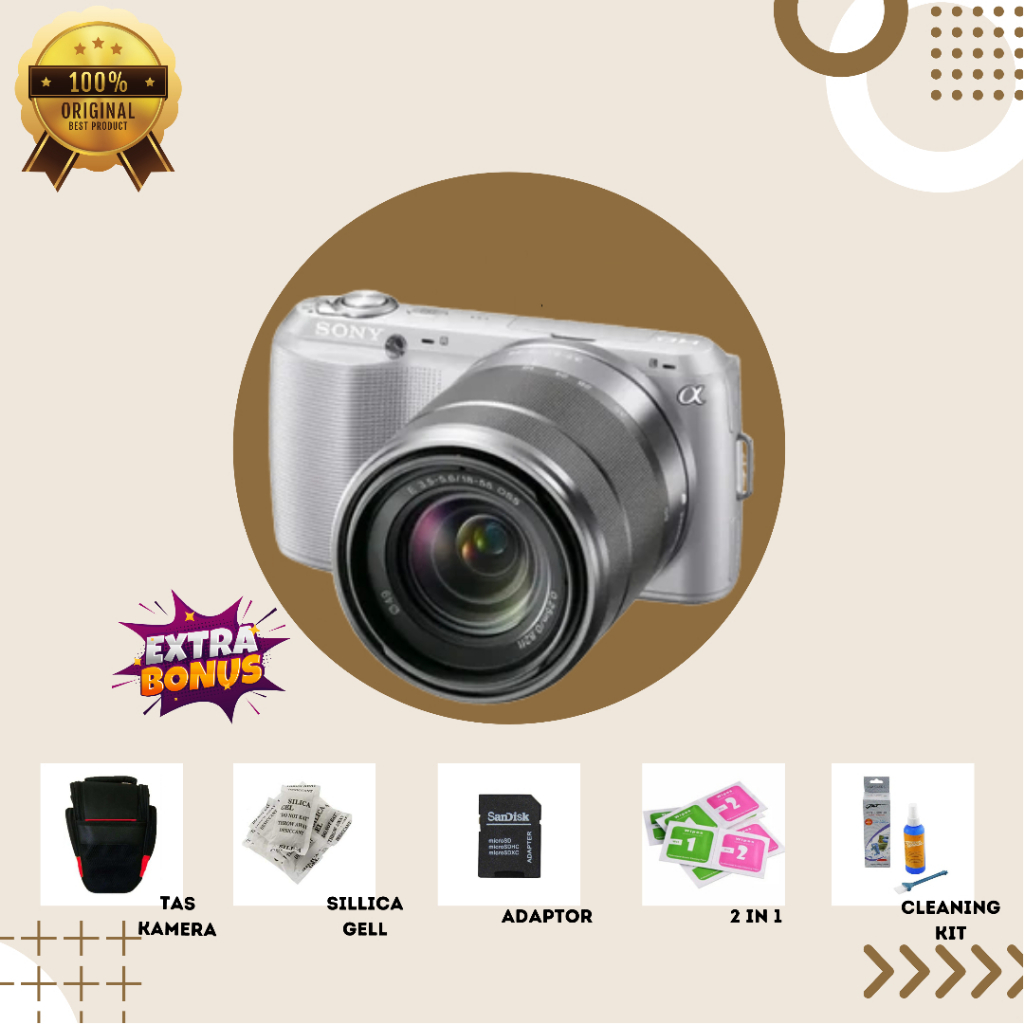 [KAMERA MIRRORLESS] SONY NEX C3 WHITE MULUS SECOND BERGARANSI ORIGINAL