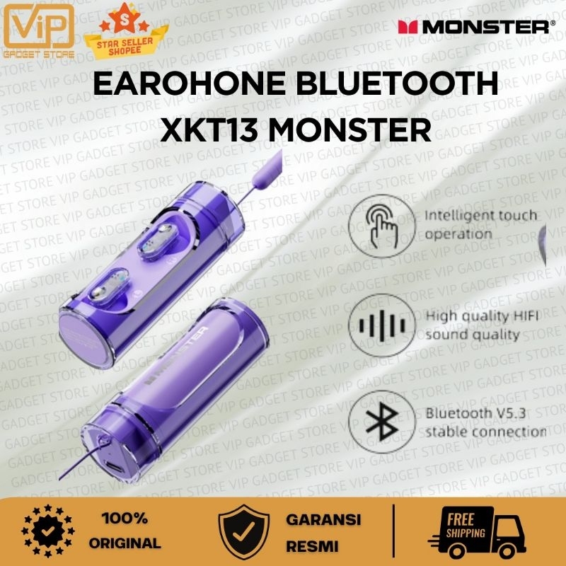 Headset Wireless Bluetooth Monster XKT13 Earphone