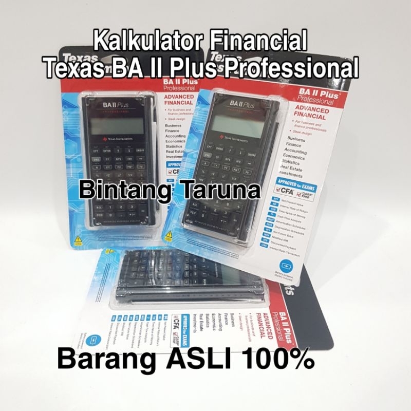 

Kalkulator Financial Texas Instrument BA II Plus Professional financial Calculator Texas Instrument BA II Plus Professional Kalkulator Keuangan Texas BA II Plus Pro