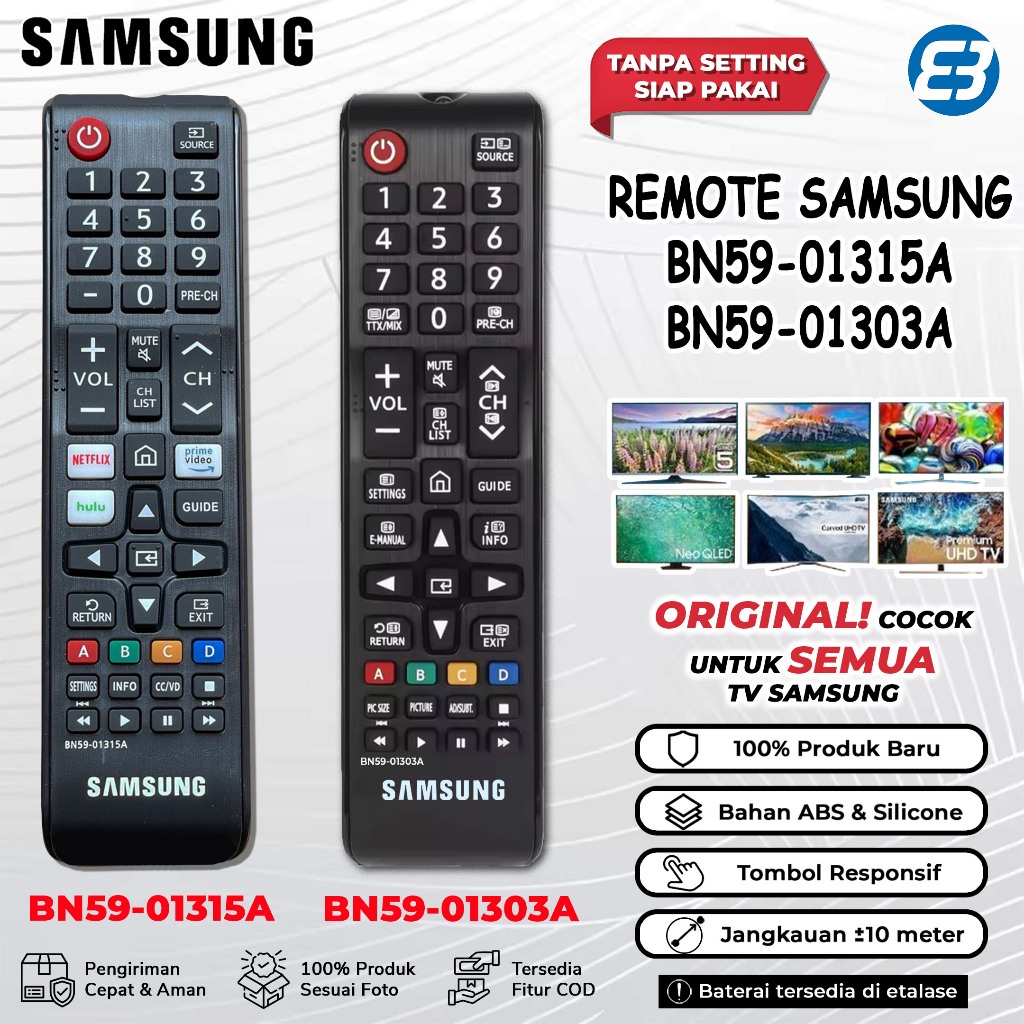 Remote TV SAMSUNG LED LCD SMART BN59-01315A atau BN59-01303A ORIGINAL
