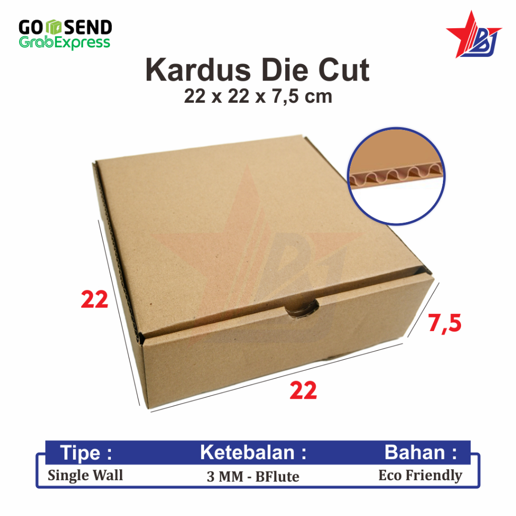 

Kardus Die Cut Pizza Polos 22X22X7.5 Cm Single Wall Polos Baru B Flute Tebal Termurah Hampers Kado