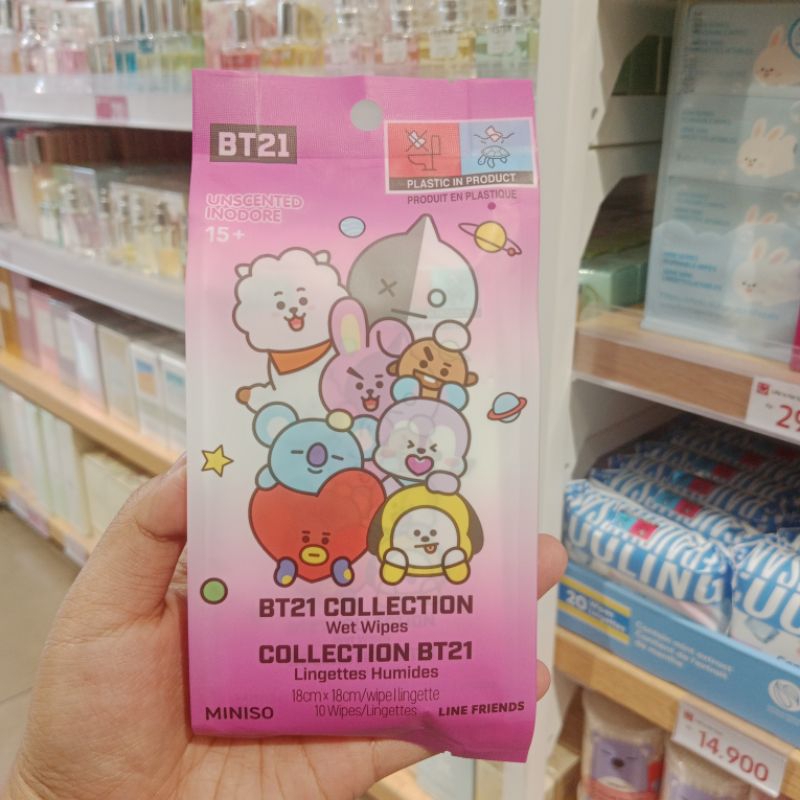 Miniso BT21 Collection Wet Wipes (Tisu Basah)