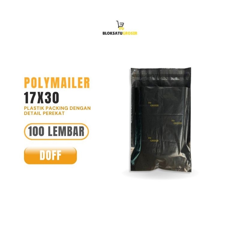 

Plastik Packing Polymailer Hitam Import 17x30 cm isi 100 lembar Doff Packing Online Shop