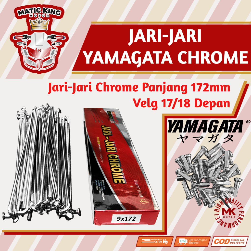 Yamagata Jari jari Ruji Velg 17 18 ukuran 172 Honda Yamaha Vario Beat Scoopy PCX Supra X Mega Pro Mi