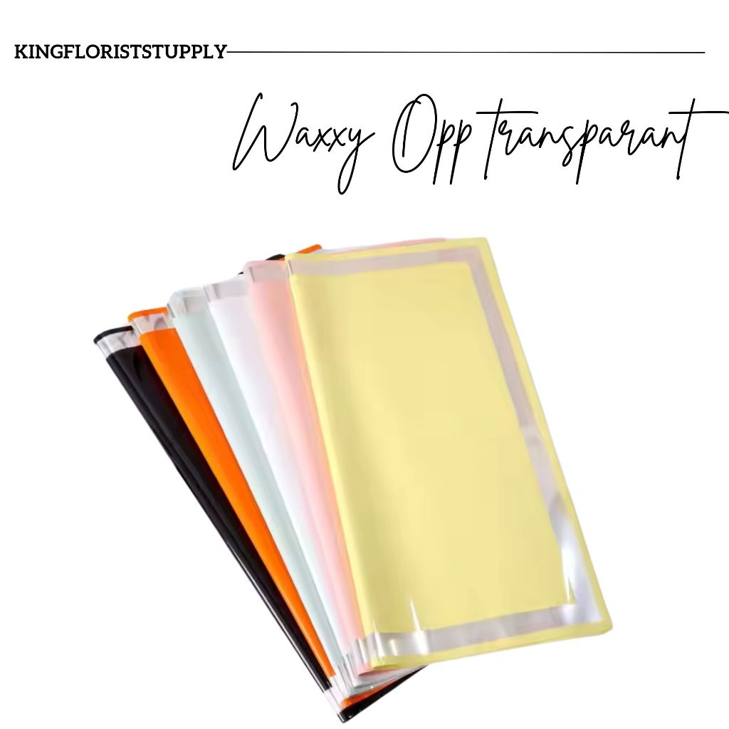 

Kertas Pembungkus Waxxy Frame Opp Plastic Wrapping Paper Flower Bouquet Kertas Buket Pembungkus kado