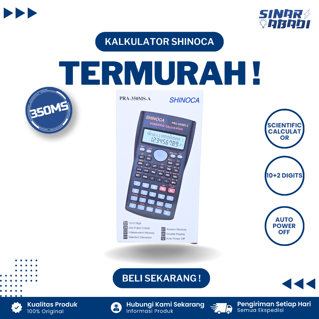 

Kalkulator Scientific Shinoca PRA-350MS