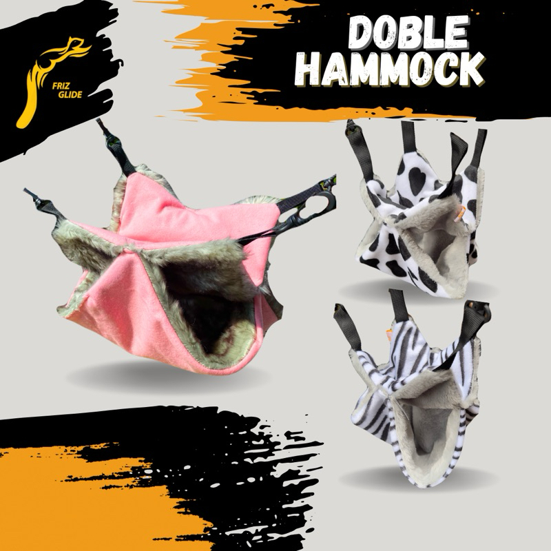 SLEEPING POUCH HAMMOCK DOBLE POUCH BULU TEBAL SUGAR GLIDER TUPAI TERBANG SUGAR GLIDER