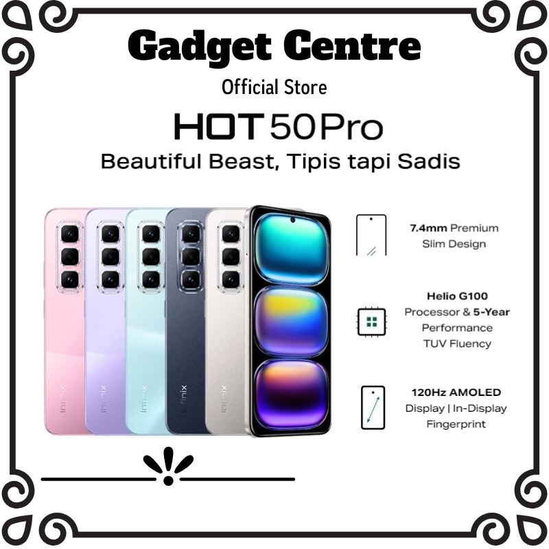 Infinix Hot 50 Pro 8/256GB 4G NFC - Garansi Resmi