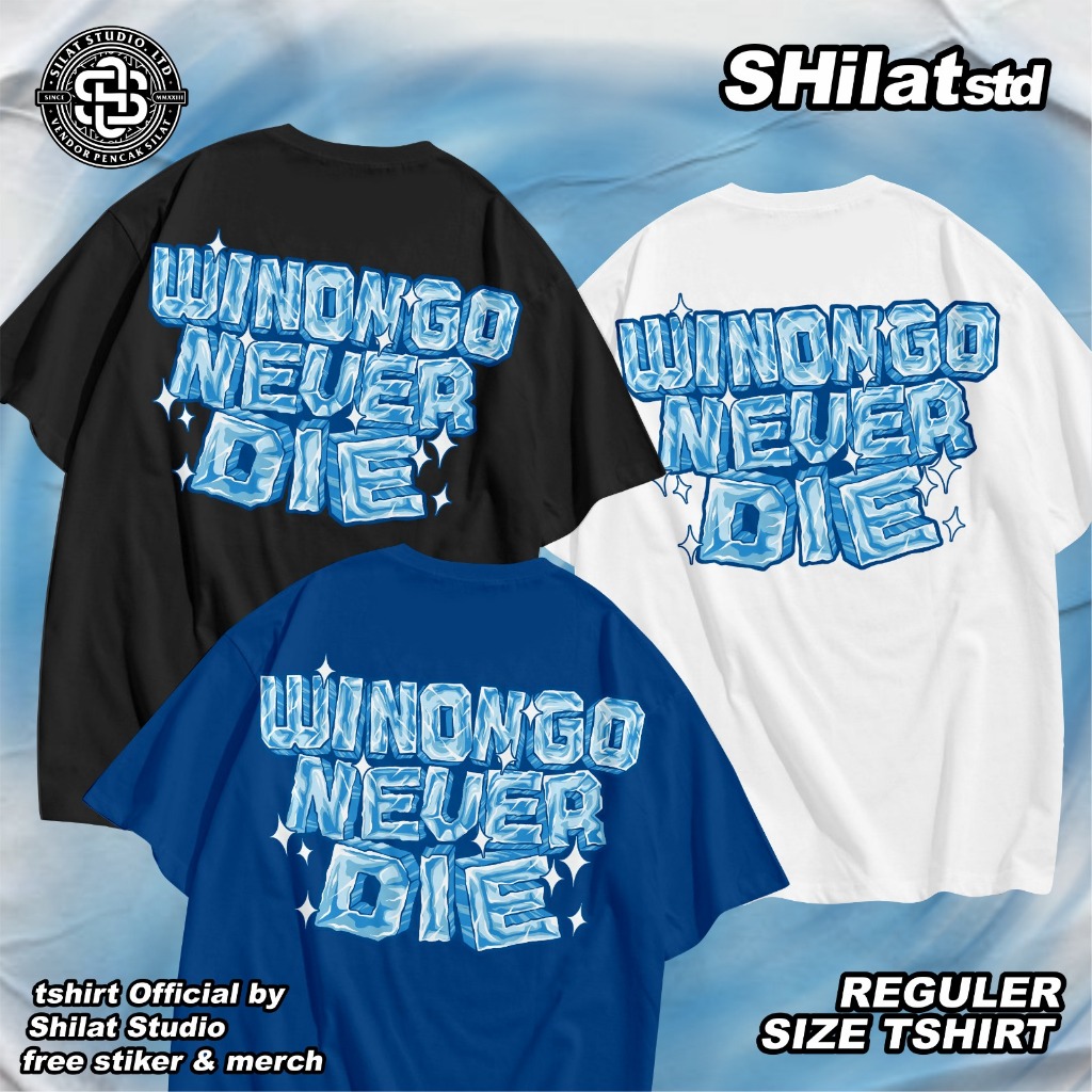 Tshirt PSHW "Winongo Never Die ice version" kaos winongo kaos distro pshw tm pusat madiun katun 24s 