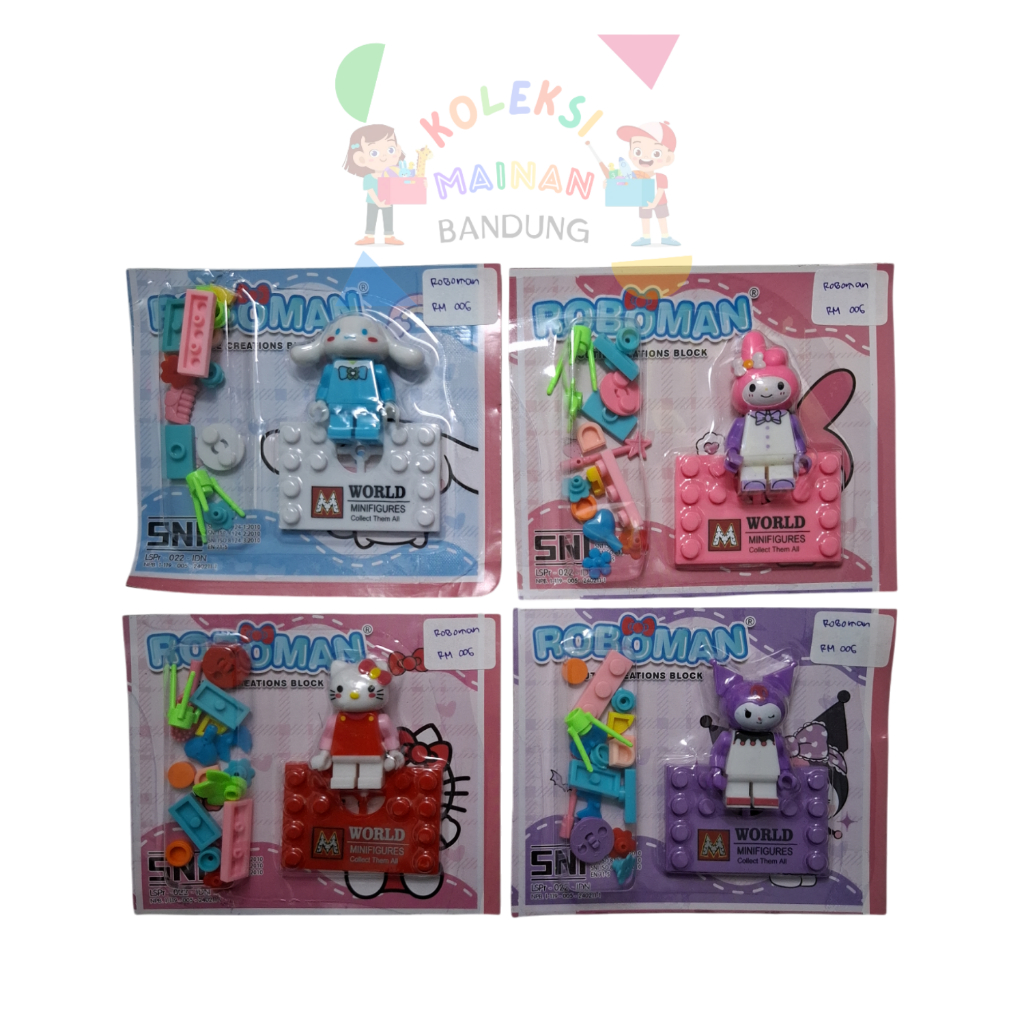 Koleksi mainan brick block action figures merk Roboman RM006 Pretty Girl balok Roboman RM 006