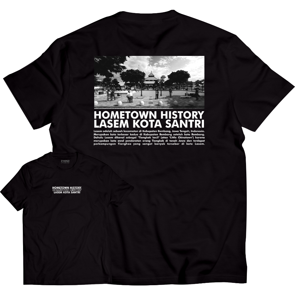 Kaos Lasem Tshirt Baju Ikon Khas Kota Lasem Cotton Combed 30s