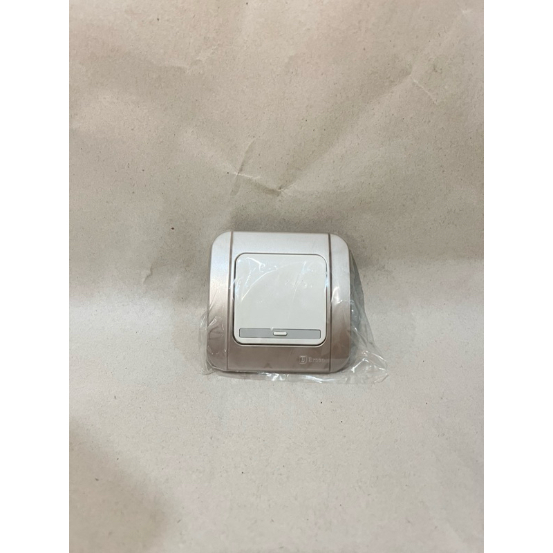 Broco Galleo Single Switch Silver Metalic